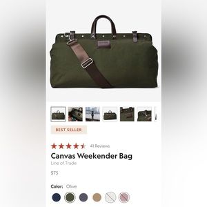 Line of Trade Canvas Weekender Bag